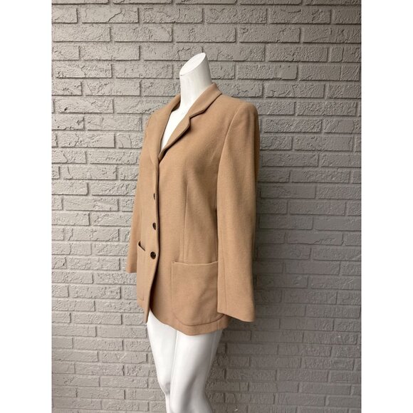 Ann Taylor Women Caramel Wool Cashmere Blend Jacket Size 6P - Picture 4 of 8